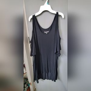 Roaman's Cold Shoulder Tunic size 1x (22/24) Black